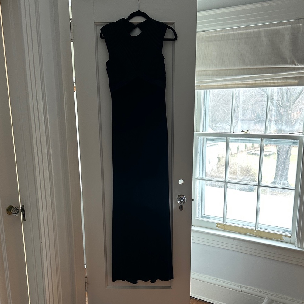 Adam Black Sleeveless Maxi Dress with Back Keyhole